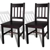 Image de Chaises à manger lot de 2 marron foncé pinède