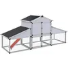 Image de vidaXL Poulailler avec rampes et nichoir Aluminium