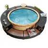 Image de vidaXL Hottub-ombouw poly rattan zwart41454