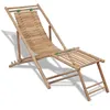 Image de Chaise de terrasse d extérieur avec repose pied Bambou