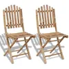 Image de Chaises pliables de jardin lot de 2 Bambou