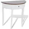 Image de Table console avec tiroir et dessus de table marron Demi ronde