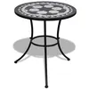 Image de Table de bistro Noir et blanc 60 cm Mosaïque
