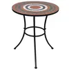 Image de Table de bistro Terre cuite et blanc 60 cm Mosaïque