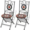 Image de Lot de 2 chaise vidaxl exterieur non pliable en ceramique H. 89 cm blanc