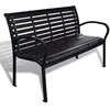 Image de Banc de jardin 125 cm acier et WPC noir