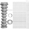 Image de vidaXL Gaashek met palen 25x0,8 m gegalvaniseerd staal zilverkleurig141498