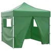 Image de vidaXL Tente pliable verte 3 x 3 m avec 4 parois