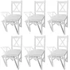 Image de vidaXL Chaise de salle à manger 6 pcs Bois Blanc
