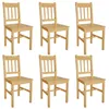 Image de vidaXL Chaise de salle à manger 6 pcs Bois Couleur naturelle