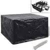 Image de Salon de jardin Vidaxl polyethylene noir 6 personnes
