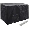 Image de Salon de jardin Vidaxl polyethylene noir 140.0 x 70 x 90