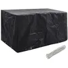 Image de Salon de jardin Vidaxl aluminium noir 180.0 x 70 x 90 cm