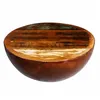 Image de vidaXL Table basse Forme de bol avec base en acier Bois recyclé