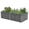 Image de Jardinière à gabion Acier galvanisé 180 x 90 x 50 cm