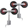 Image de Set de 2 supports à double roue inclinable pour remorque à bateau 59 - 84 cm