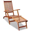 Image de Chaise de terrasse avec repose pied Bois d acacia solide