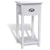 Image de Table de chevet avec 1 tiroir Blanc