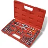 Image de Jeu de tarauds et de filières - VIDAXL - 40 pièces - Acier au carbone - Mallette de transport incluse