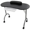 Image de Table à manucure pliable avec roulettes Noir