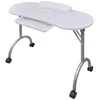 Image de Table à manucure pliable avec roulettes Blanc