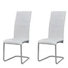 Image de vidaXL Chaise de salle à manger 2 pcs Cantilever Blanc