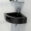 Image de Lavabo avec trou de trop plein 45x32x12,5 cm Noir