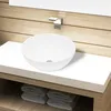Image de Lavabo de salle de bain Céramique Rond Blanc