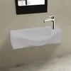 Image de Vasque à trou pour robinet céramique Blanc pour salle de bain