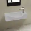 Image de Lavabo Céramique Avec Trou Pour Robinet, Blanc