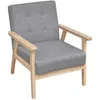Image de vidaXL Fauteuil Tissu Gris clair