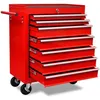 Image de vidaXL Chariot à outils d'atelier avec 7 tiroirs Rouge