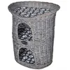 Image de 2 tiers Niche en forme d'arbre à chat en saule avec griffoir & coussin
