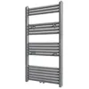 Image de vidaXL Sèche-serviettes eau chaude à rails droits gris 600x1160 mm
