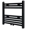 Image de vidaXL Sèche-serviettes Porte-serviette à rails droits Noirs de 480x480 mm 141904