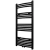 Image de vidaXL Sèche-serviettes Porte-serviette à rails incurvés Noirs 500x1160 mm 141915