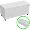 Image de vidaXL Pouf de rangement Cuir synthétique Blanc