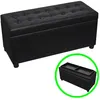 Image de vidaXL Pouf de rangement Cuir synthétique Noir