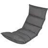 Image de vidaXL Chaise longue pliable de sol Gris Tissu