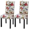 Image de vidaXL Chaise à manger 2 pcs Motif floral Bois