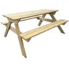 Image de Table a manger fixe sans tiroir vidaxl 4 personnes en bois 150 x 135 cm