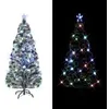 Image de vidaXL Arbre de Noël artificiel et support/LED 150 cm Fibre optique