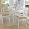 Image de vidaXL Chaise de salle à manger 6 pcs Carrée Bois Blanc