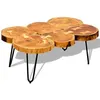 Image de vidaXL Salontafel met 6 boomstammen 35 cm massief sheeshamhout242443