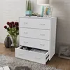 Image de vidaXL Buffet avec 4 tiroirs 60 x 30,5 x 71 cm Blanc