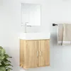 Image de vidaXL Ensemble de meubles salle de bain 2 pcs chêne bois d'ingénierie 242560