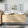 Image de Ensemble de meubles salle de bain 5 pcs chêne bois d ingénierie