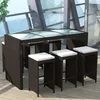 Image de Salon de jardin Vidaxl resine tressee beige 7 pieces