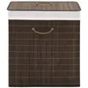 Image de vidaXL Wasmand rechthoekig bamboe donkerbruin242726