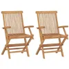 Image de Chaises pliables de jardin lot de 2 Bois de teck solide
